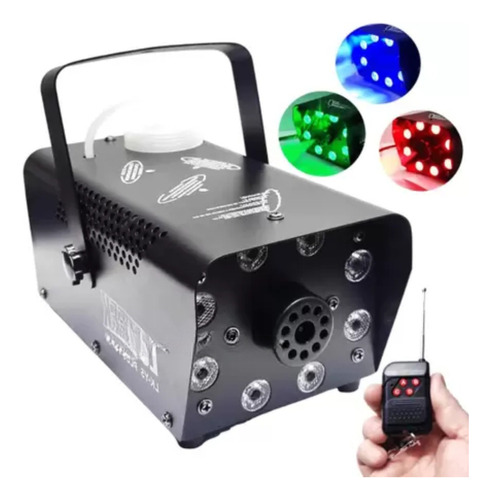 Máquina Fumaça 750w Leds Rgb Com Strobo Controle Sem Fio