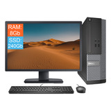 Desktop + Monitor Dell Optiplex Core I5 8gb Ssd 240gb