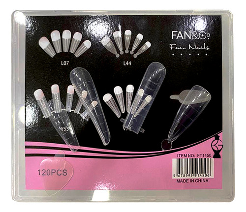 Molde F1 Silicone Francesa Reversa 4 Modelos Dual Form 120un