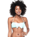 Top Bikini Marca Ardene Traje De Baño Verde Menta Con Moño