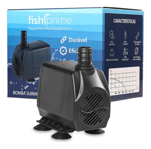 Bomba Para Aquário Peixes Lago Ornamental Pequeno 3000 L/h 220v  Fishprime Fp-3000