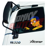 Vinilo Ventana Camion - Simspons Milhouse   Camioneros