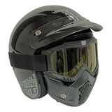 Casco Vertigo Basic Abierto Con Antiparras Y Mascara