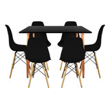 Mesa Eiffel Cozinha Sala D Jantar + 6 Cadeiras Charles Eames