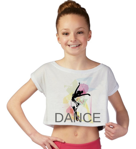 Blusa Crop Top Danza  Niña/mujer Zapatillas Ballet Colores#4