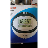 Reloj De Pared Redondo  Digital Kadio 3806 C Temp Y Alarma 