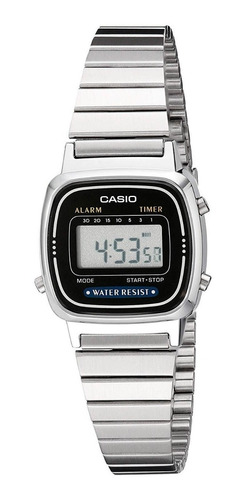 Reloj Casio La670 Metal Plata Para Dama 100% Original 