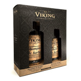 Kit Para Barba Com 1 Shampoo E 1 Balm Linha Mar Viking