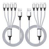 Puxnoin Cable De Carga Mltiple, Cable Usb Mltiple, Paquete D