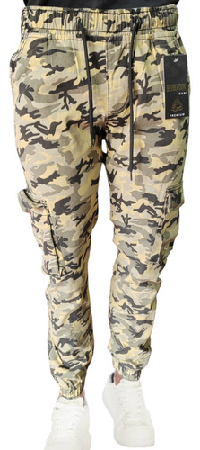 Pantalón Jogger Cargo Camuflaje De Hombre