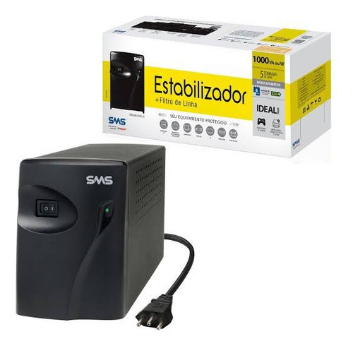 Estabilizador Sms Progressive Iii Uap1000va Bivolt/115vpreto