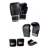 Kit Boxeo Guantes+guantines+vendas+bucal Nacionales Kickbox