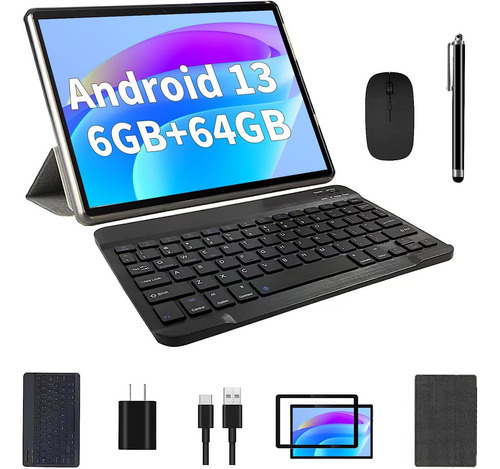 Tablet Pc 2 En 1, Tableta Android 13 De 10,1 Pulgadas, Wi-fi