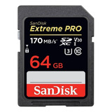 Cartão Memoria Sdxc - 64gb C10 200mb/s Para Dsrl - Sandisk