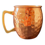 Caneca Moscow Mule Barril Martelada Grande 400 Ml