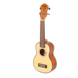 Ukelele Sorpano Parquer Madera Natural Cuerdas Aquila Funda