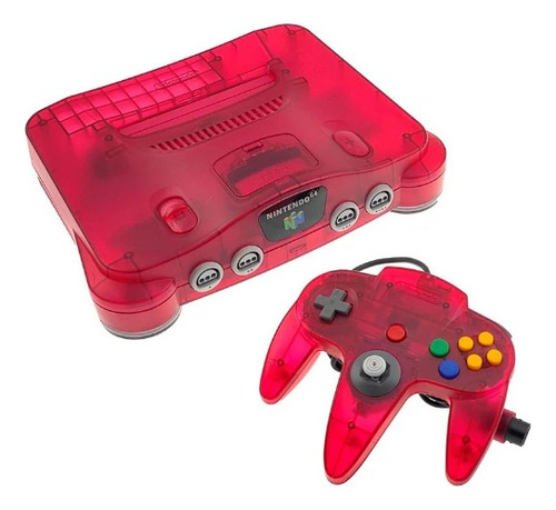 Nintendo 64  (n64) - Videojuego Retro Color Rojo