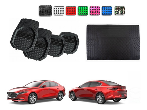 Tapetes 4pz Color 3d + Cajuela Mazda 3 Sedan 2019 - 2023