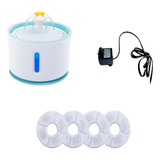 Fuente Dispensador Agua Eléctrico Bebedero Gatos + 5 Filtros