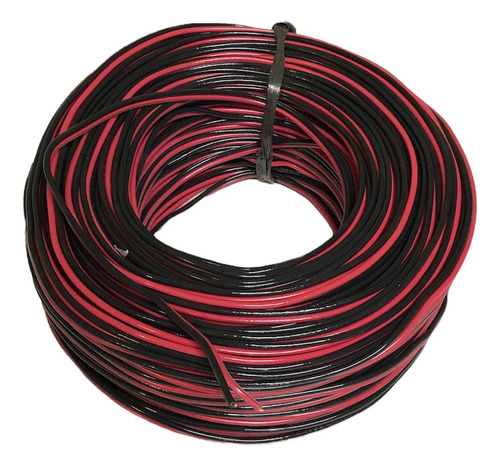 Rollo Cable 40mts Sonido Parlante Baflerojo Negro 2x 1mm