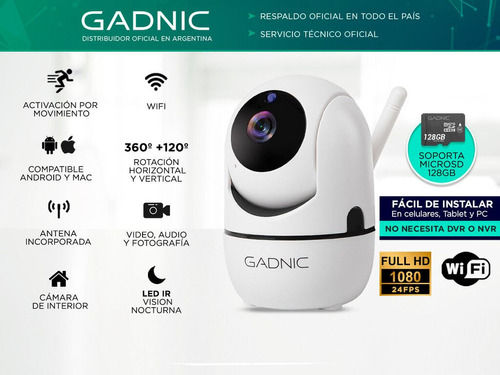 Cámara De Seguridad Vigilancia Gadnic Sx9 X2 Full Hd 1080p