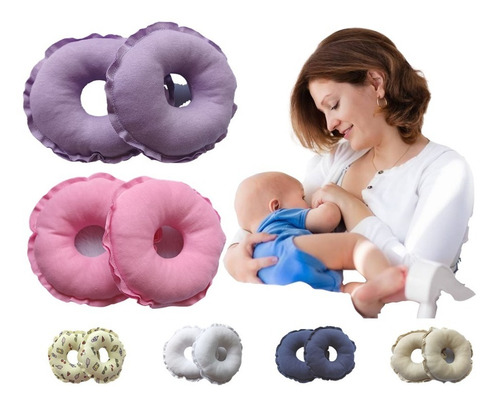 Kit 6 Pares Rosquinha Amamentação Bebê Protetor Seios Peito