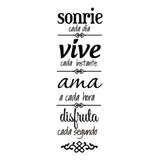 Vinilo Adhesivo Decorativo Frases Sonríe Cada Día Meraki