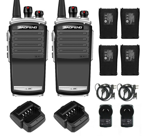 Handy Baofeng Kit X 2 Ks-305 Radio Uhf 5w 16ch 10km + Extras