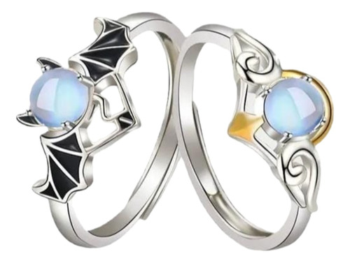 Anillos De Pareja Diablo Angel Promesa Amor