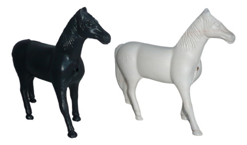 Caballo Set De 2 - Plastico Inflado Juguete Granja Bootleg