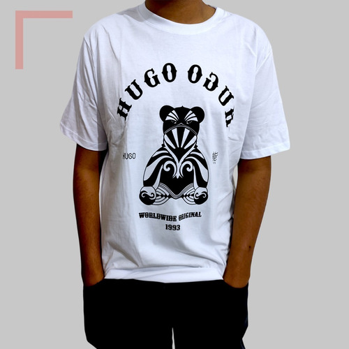 Camiseta Branca Hugo Boss Urso Tribal