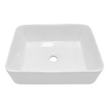 Lux Sany T022 Lavabo Rectangular Cerámico Blanco Sobreponer