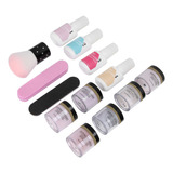 Conjunto De Pó De Imersão Nail Art Tool Powder Top Base Coat