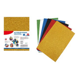 Goma Eva Glitter Pack De 6 Unidades 20x30