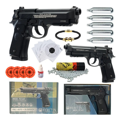 Kit Beretta M92 A1 Full-auto 4.5mm 310fps Full Metal Aei P | Meses sin interés