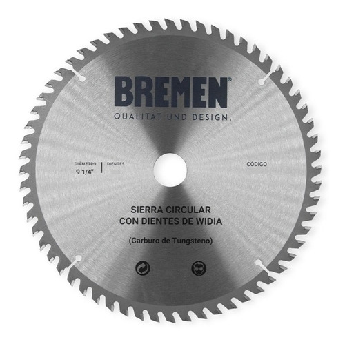 Disco Para Sierra Circular 9 1/4 Bremen 7821 48 Dientes