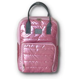 Mochila Maternal Poly Pink Bubble Gum Con Cambiador Y Portam