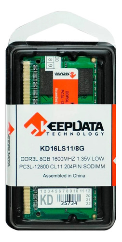 Memoria Notebook Keepdata 8gb Ddr3l 1600 Mhz Kd16ls11/8g