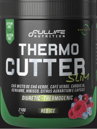 Termogênico Thermo Cutter 210g  Fullife - Chá Verde  Hibisco Sabor Red Ice