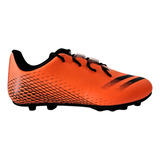 Botines Futbol 11 Adultos Césped Pasto Con Tapones Naranja