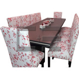 Juego Mesa Comedor Xl 260x90 Tr +10 Sillas Ecocuero C/dibujo