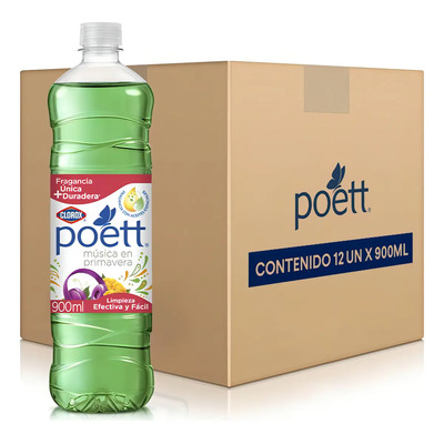 Limpiador De Piso Poett 900ml Música En Primvra. 12pzas | MercadoLibre