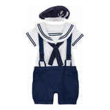 Cosland Bebe Traje De Marinero Traje Nautico Niño