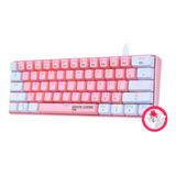 Teclado Hype Legend Rebel 60% Shiro Pinku Outemu Red Rgb