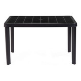 Mesa Bali Retangular Para 4 Cadeiras 120x70 Preto