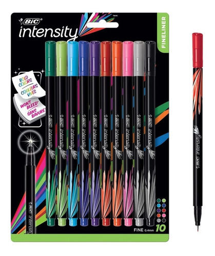 Rotulador Bic Intensity Fashion Fino Colores Surtidos C/10