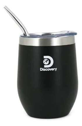 Mate Vaso Discovery Acero Inox Térmico 350ml Tapa + Bombilla