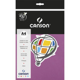 Papel Canson Color 180g/m² A4 Malva 9807 C/10 Folhas