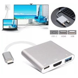 Adaptador Type C Tipo C 3en1 A Hdmi Usb 2.0 Usb 3.0