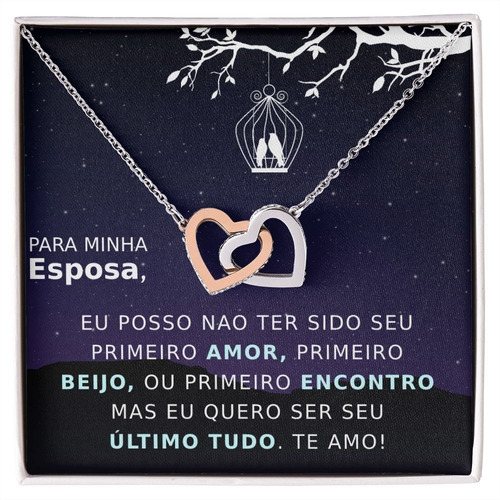 Presente Esposa Colar De Prata Com Mensagem Para Esposa